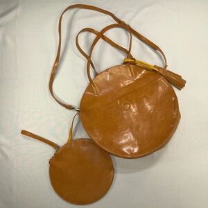 Share Remi/Reid Alison Circle Tote in Cognac Synthetic Anthropologie Inner Bag